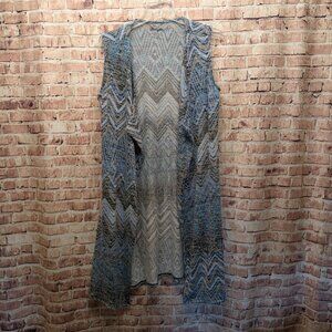 Wrangler Cardigan Duster Open Front Sleeveless Size Large